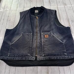 Carhartt V02 MDT Sandstone Duck Arctic Quilt-Lined Vest color "Midnight " Sz 2XL